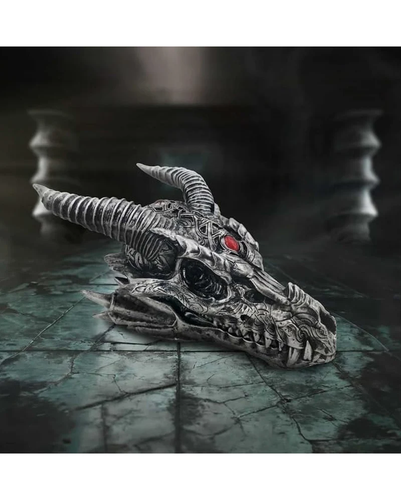 Tribal Flame Sci-Fi Drachenschädel 21,5cm