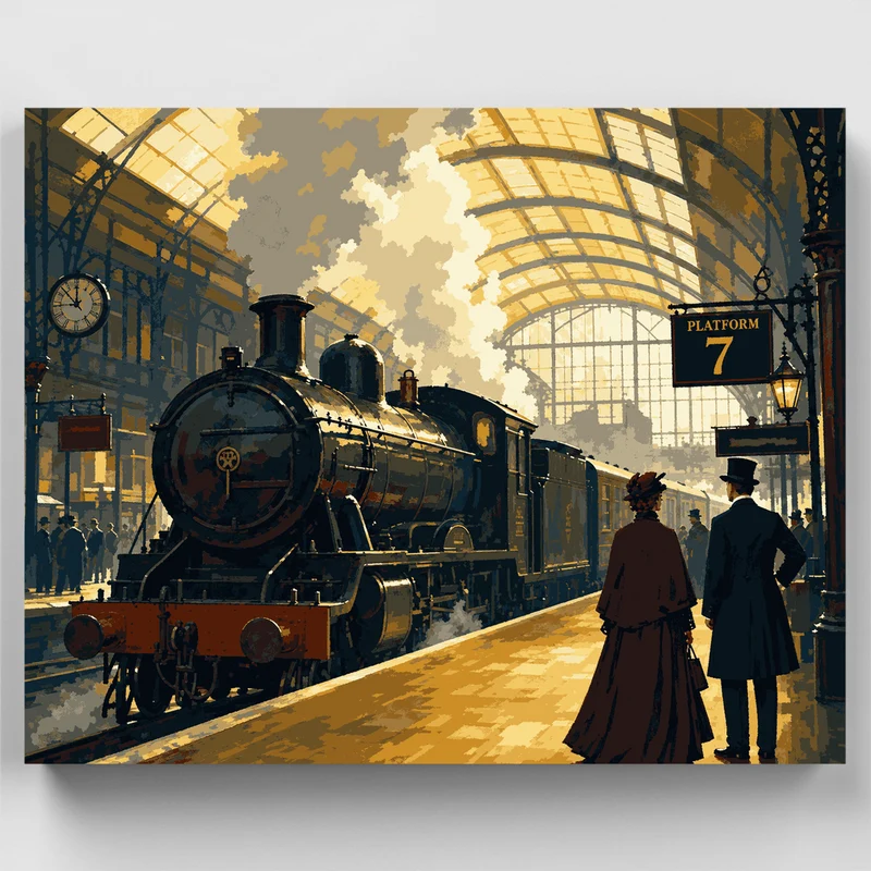 Steam at Platform 7 - Paint by Numbers Kit