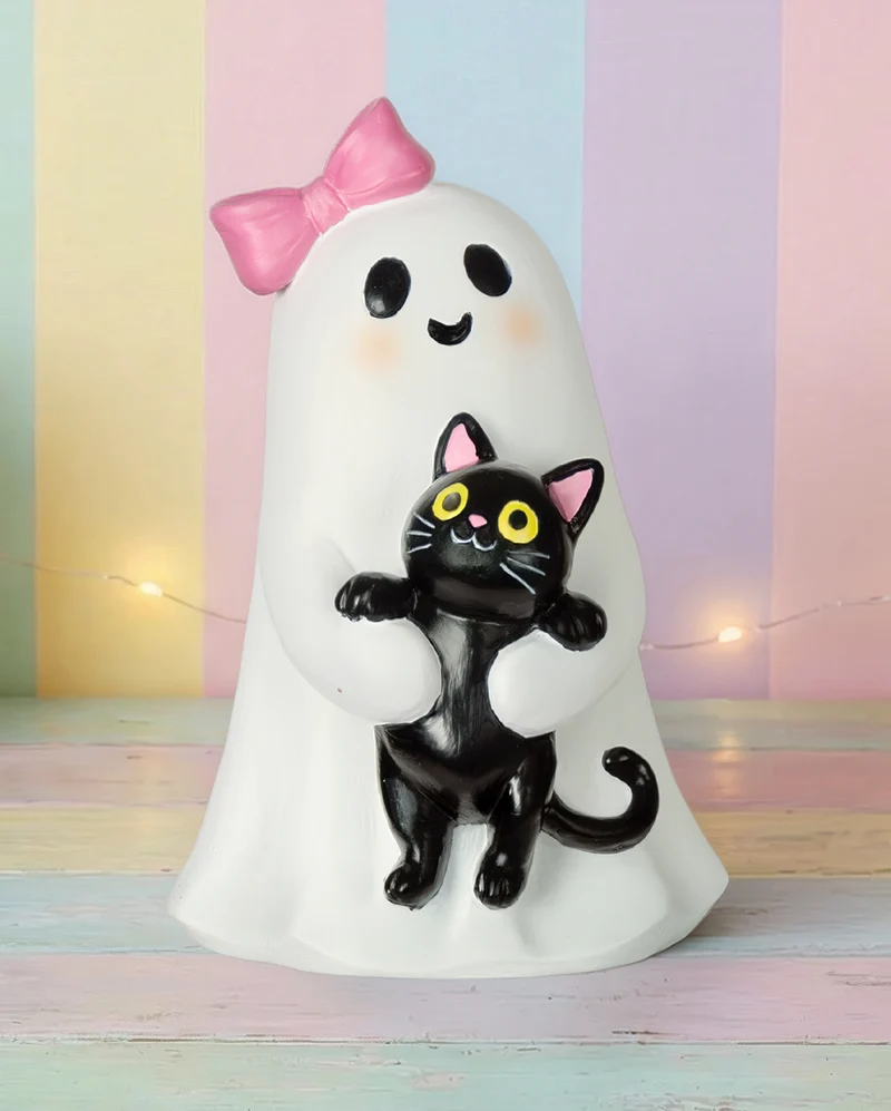 Summerween Gespenst mit Kätzchen 20cm