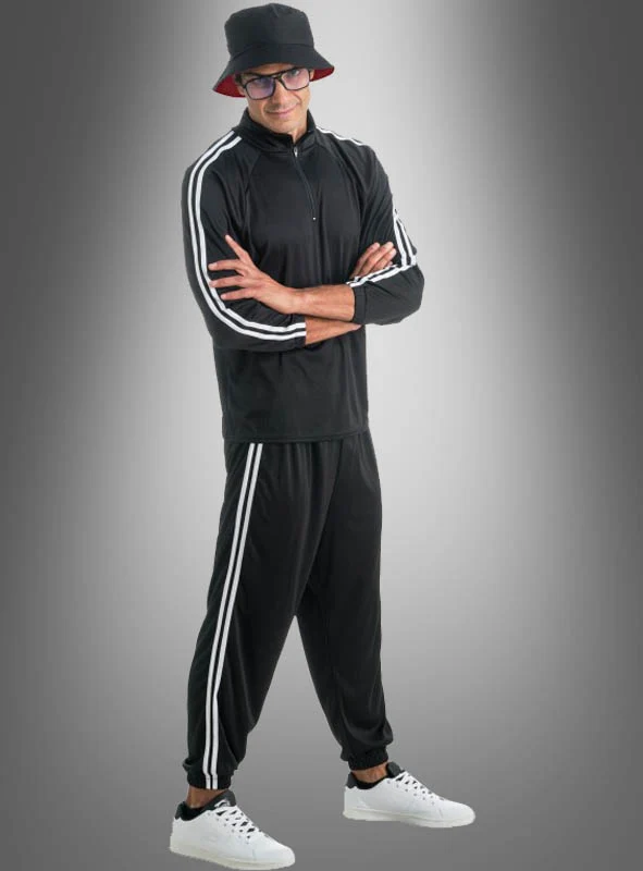 Rapper Tracksuit mit weißen Streifen