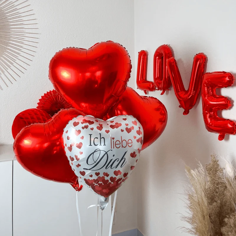 Heliumballon-Geschenk "Ich liebe Dich"