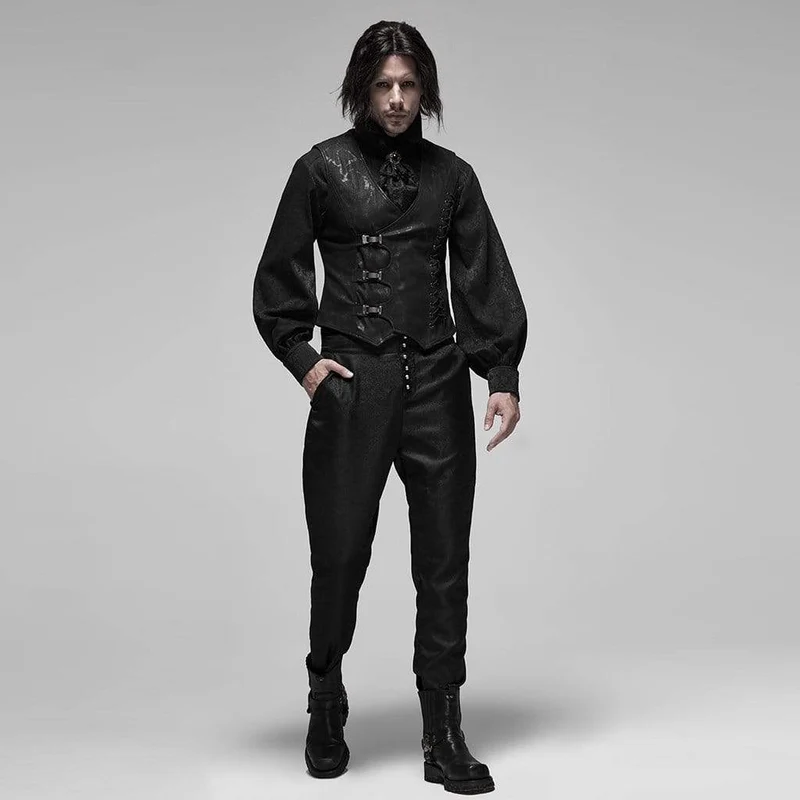 Steampunk-Westen mit melierten Streifen für Herren