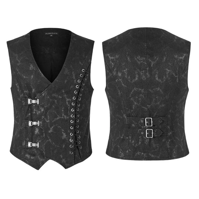 Steampunk-Westen mit melierten Streifen für Herren