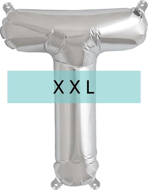 Buchstaben Ballon T XXL Silber