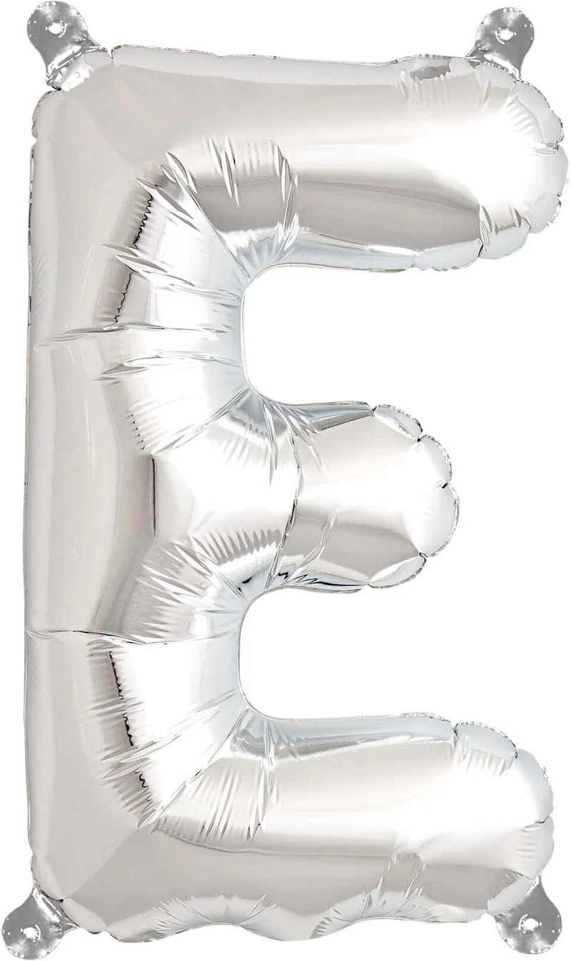 Buchstaben Ballon E Silber