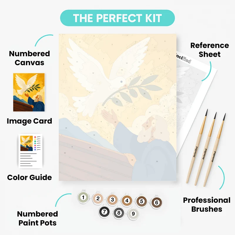 Noah's Dove of Peace - Paint by Numbers Kit