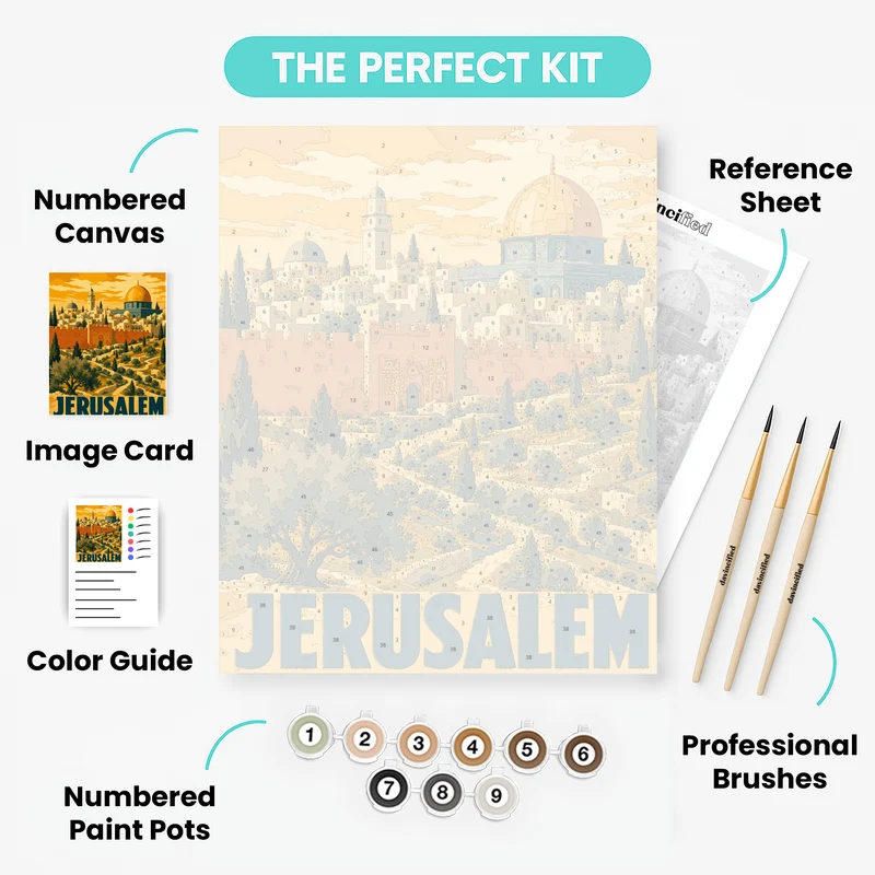 Golden Dome of Jerusalem - Paint by Numbers Kit