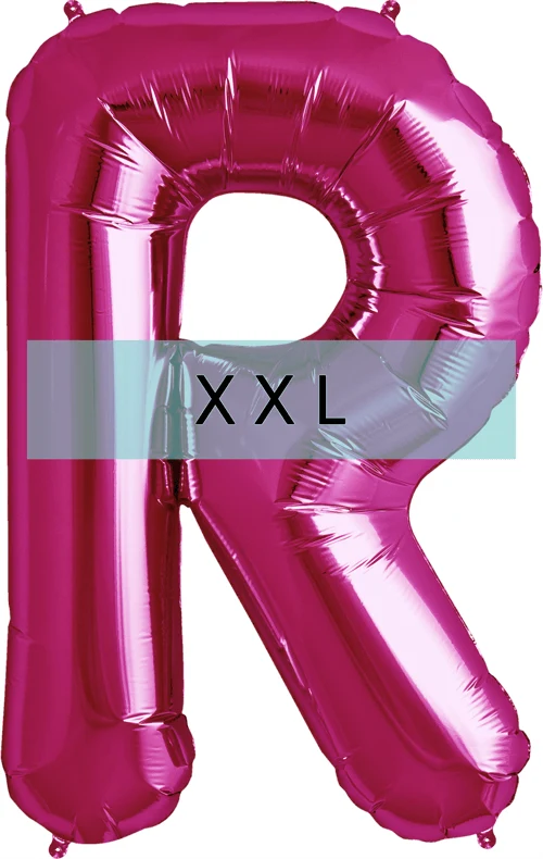 Buchstaben Ballon R XXL Pink