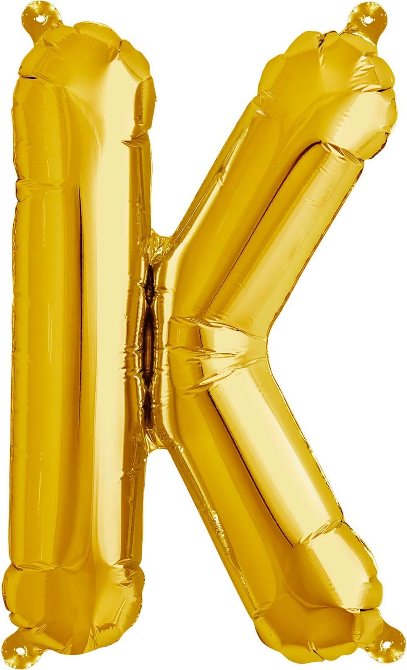 Buchstaben Ballon K Gold