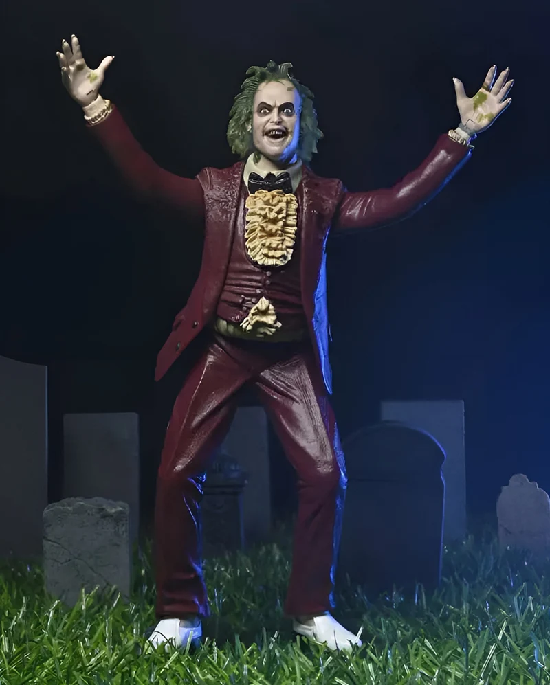 Beetlejuice 1988 Red Tuxedo NECA Actionfigur 18cm