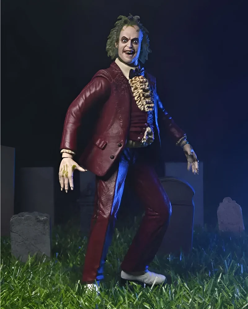 Beetlejuice 1988 Red Tuxedo NECA Actionfigur 18cm