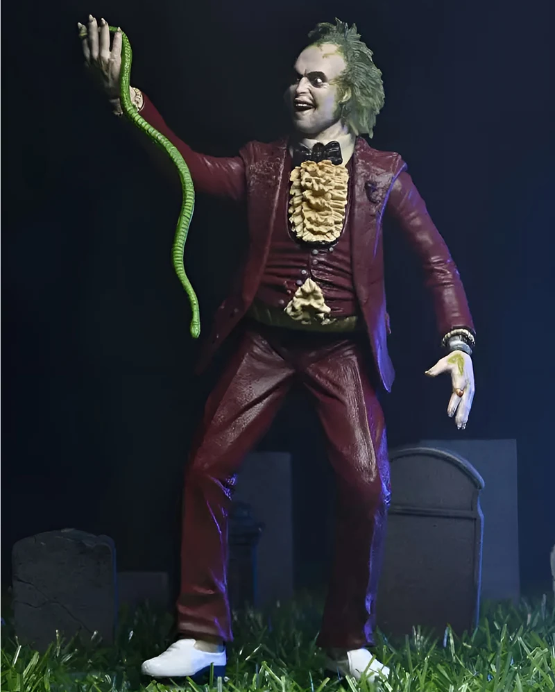 Beetlejuice 1988 Red Tuxedo NECA Actionfigur 18cm