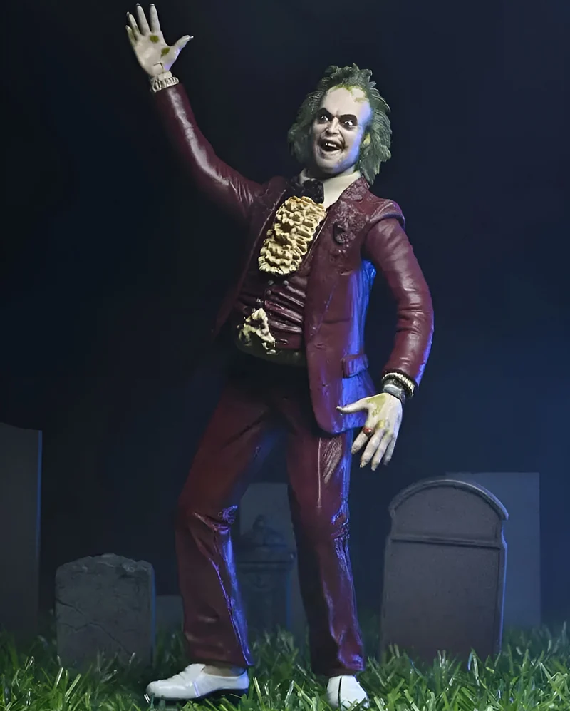 Beetlejuice 1988 Red Tuxedo NECA Actionfigur 18cm