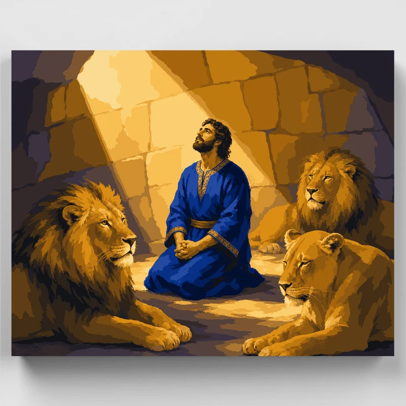 Daniel in the Lion's Den - Paint by Numbers Kit