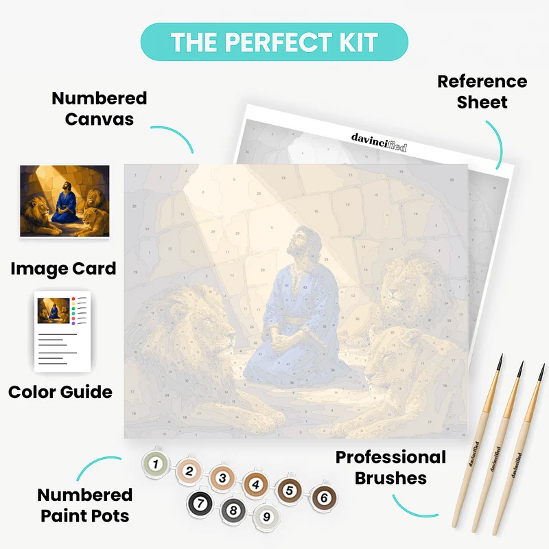 Daniel in the Lion's Den - Paint by Numbers Kit