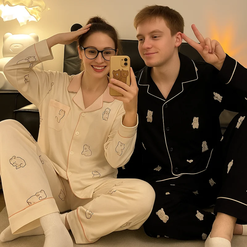 Partner Schlafanzug Lustig
