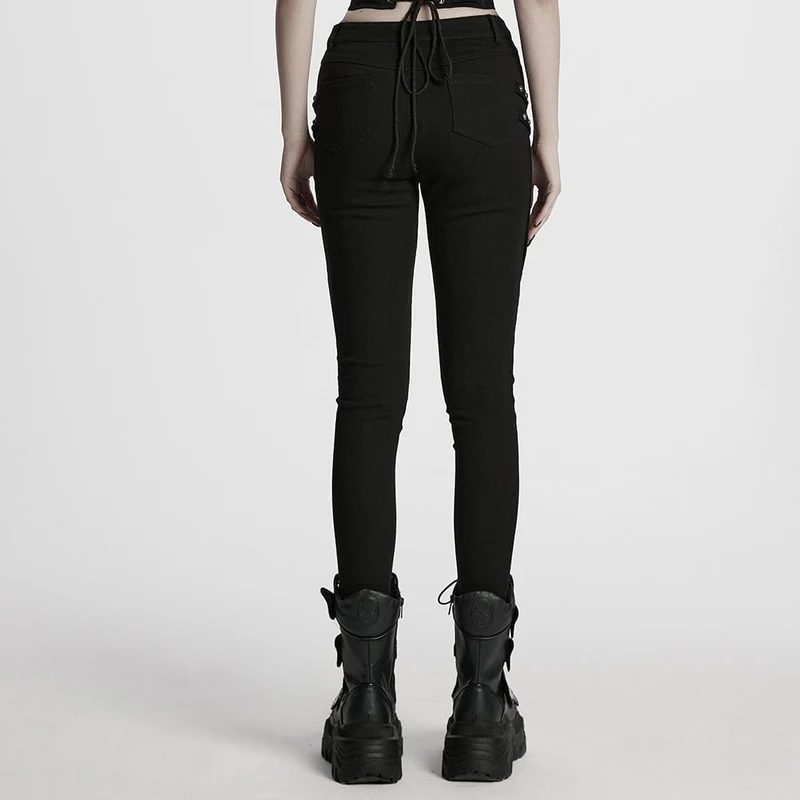 Cyberpunk-Leggings mit Nieten für Damen