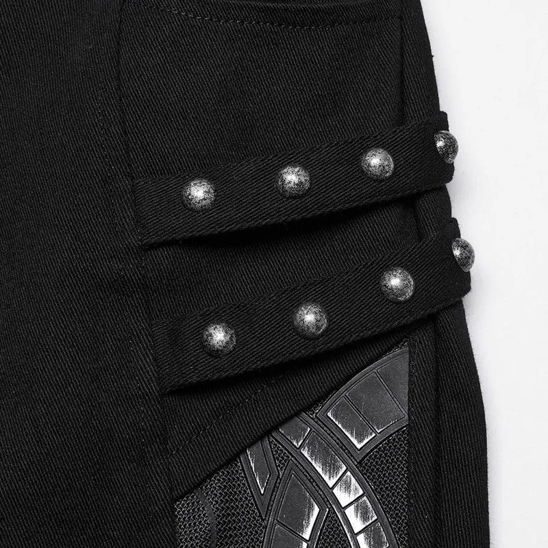 Cyberpunk-Leggings mit Nieten für Damen