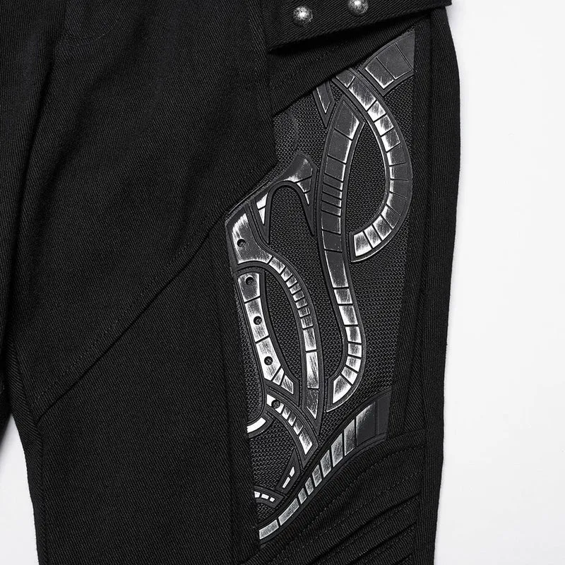 Cyberpunk-Leggings mit Nieten für Damen