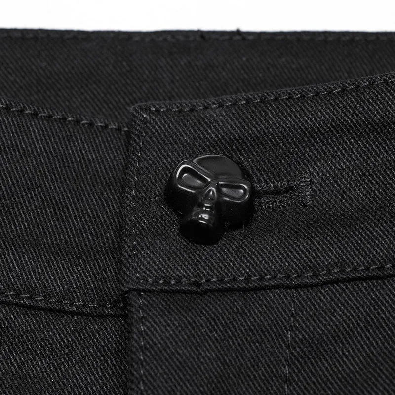 Cyberpunk-Leggings mit Riemchen und großen Taschen für Damen