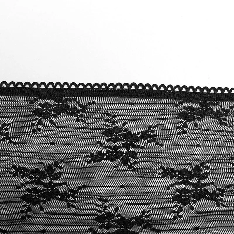 Gothic-Spitzencardigan mit tiefem Reverskragen für Damen