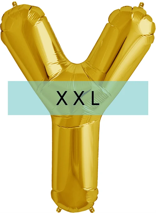 Buchstaben Ballon Y XXL Gold