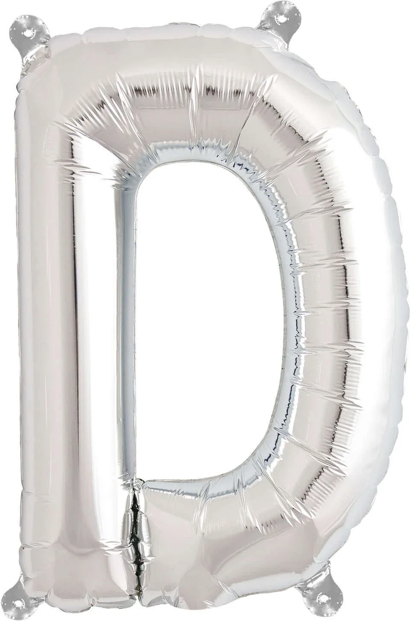 Buchstaben Ballon D Silber