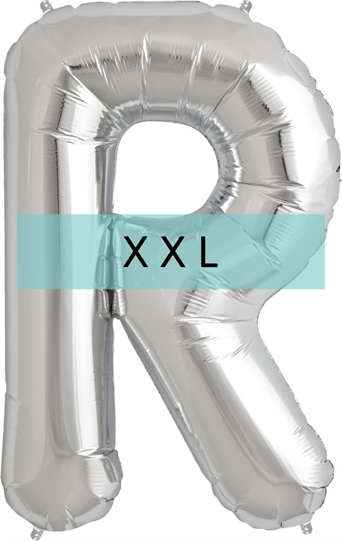 Buchstaben Ballon R XXL Silber