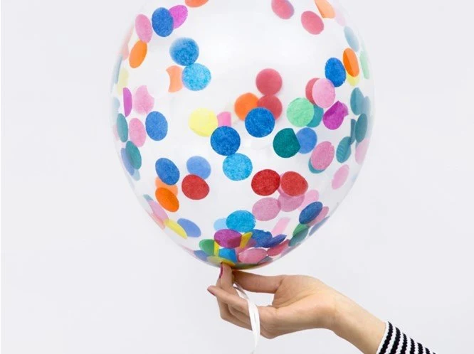 Konfetti-Ballons Ø 30cm Bunt 6 Stk.
