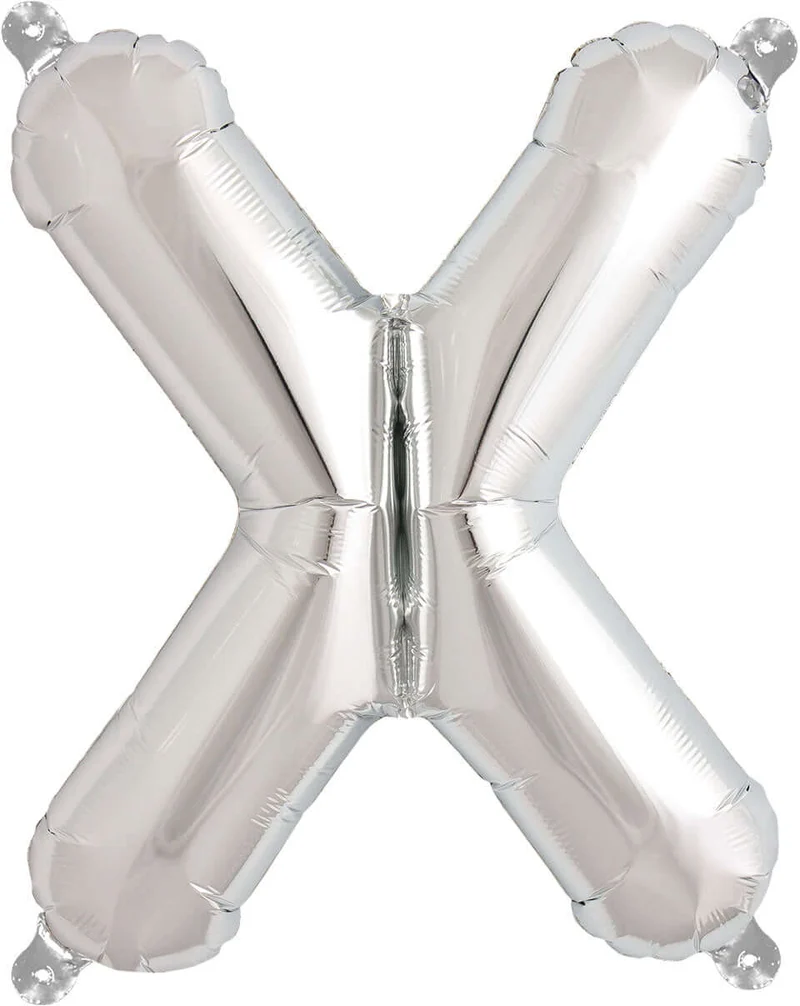 Buchstaben Ballon X Silber
