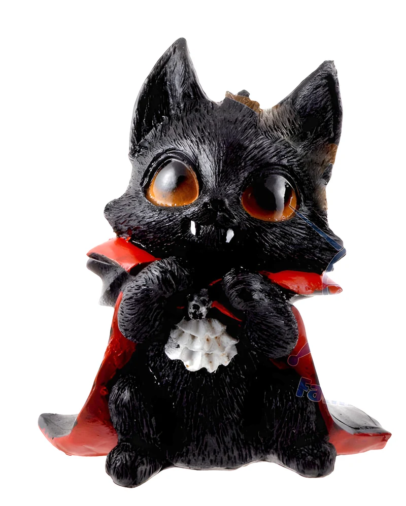 Vampirkatze "Catula" mit Draculaumhang 10cm