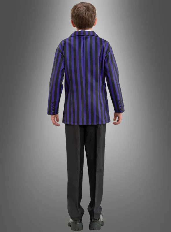 Wednesday Jungen Schuluniform Schwarz Lila