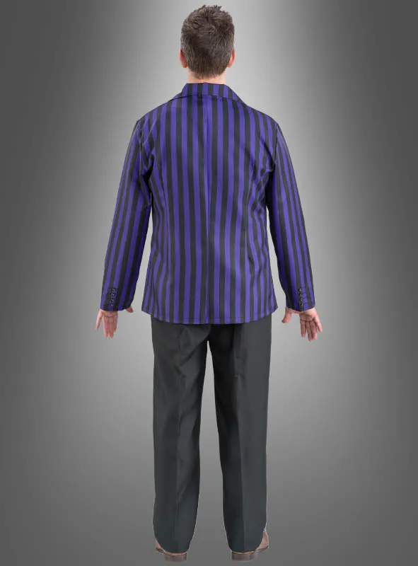 Wednesday Herren Schuluniform Schwarz Lila