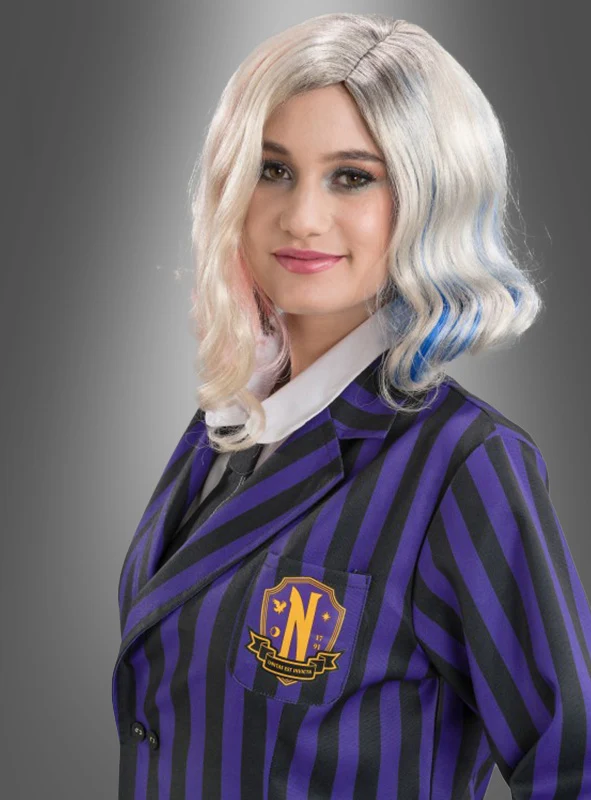 Enid Kostüm aus Wednesday Schuluniform Schwarz Lila