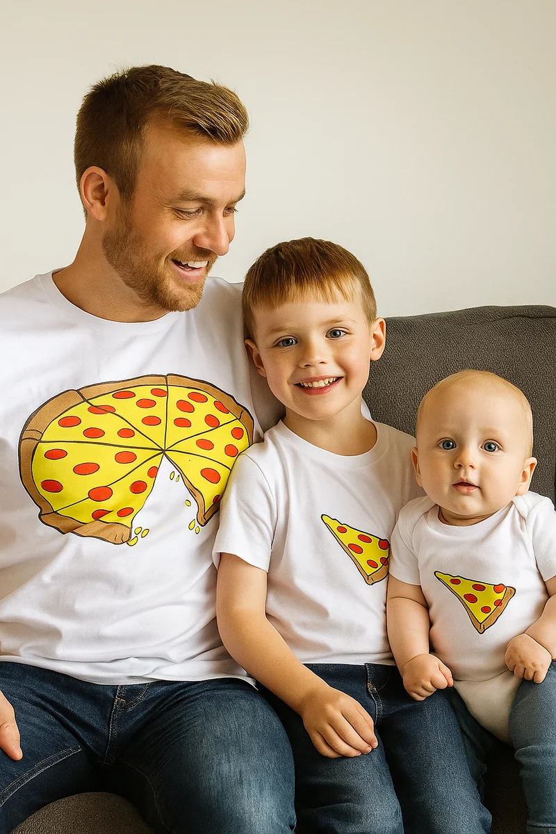 T Shirt Vater Sohn Pizza