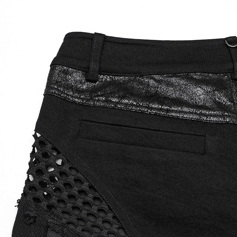 Damen-Shorts im Punk-Stil mit Nieten und abnehmbarem Kilt