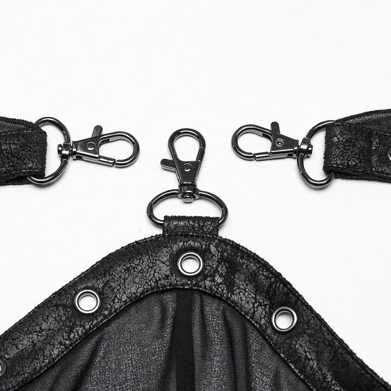 Damen-Shorts im Punk-Stil mit Nieten und abnehmbarem Kilt
