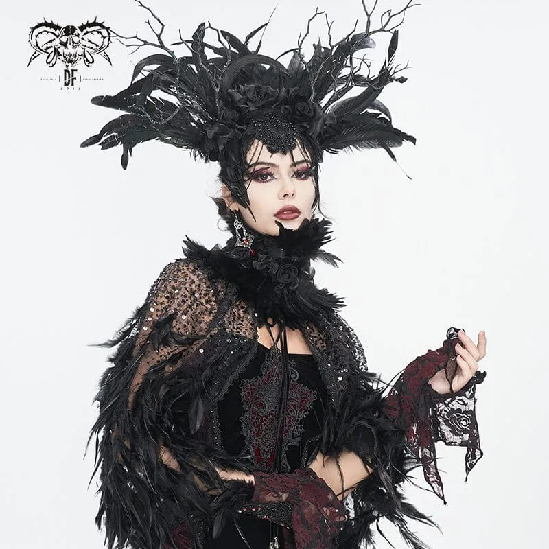 Unisex Gothic Federkragen