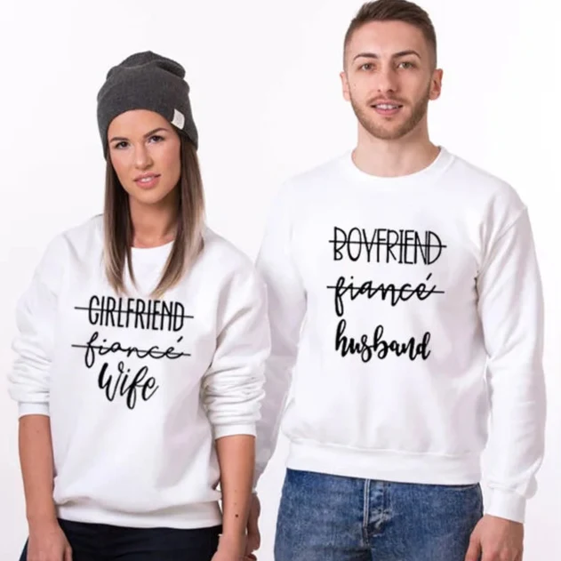 Partner Pullover Buchstaben