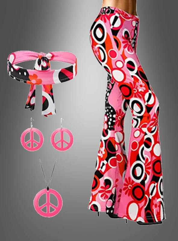 Schlaghose mit Zubehör Dream Circles pink-rot