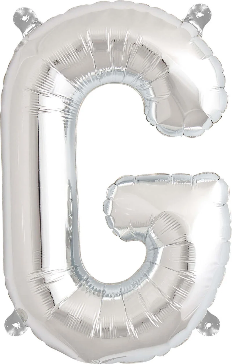 Buchstaben Ballon G Silber
