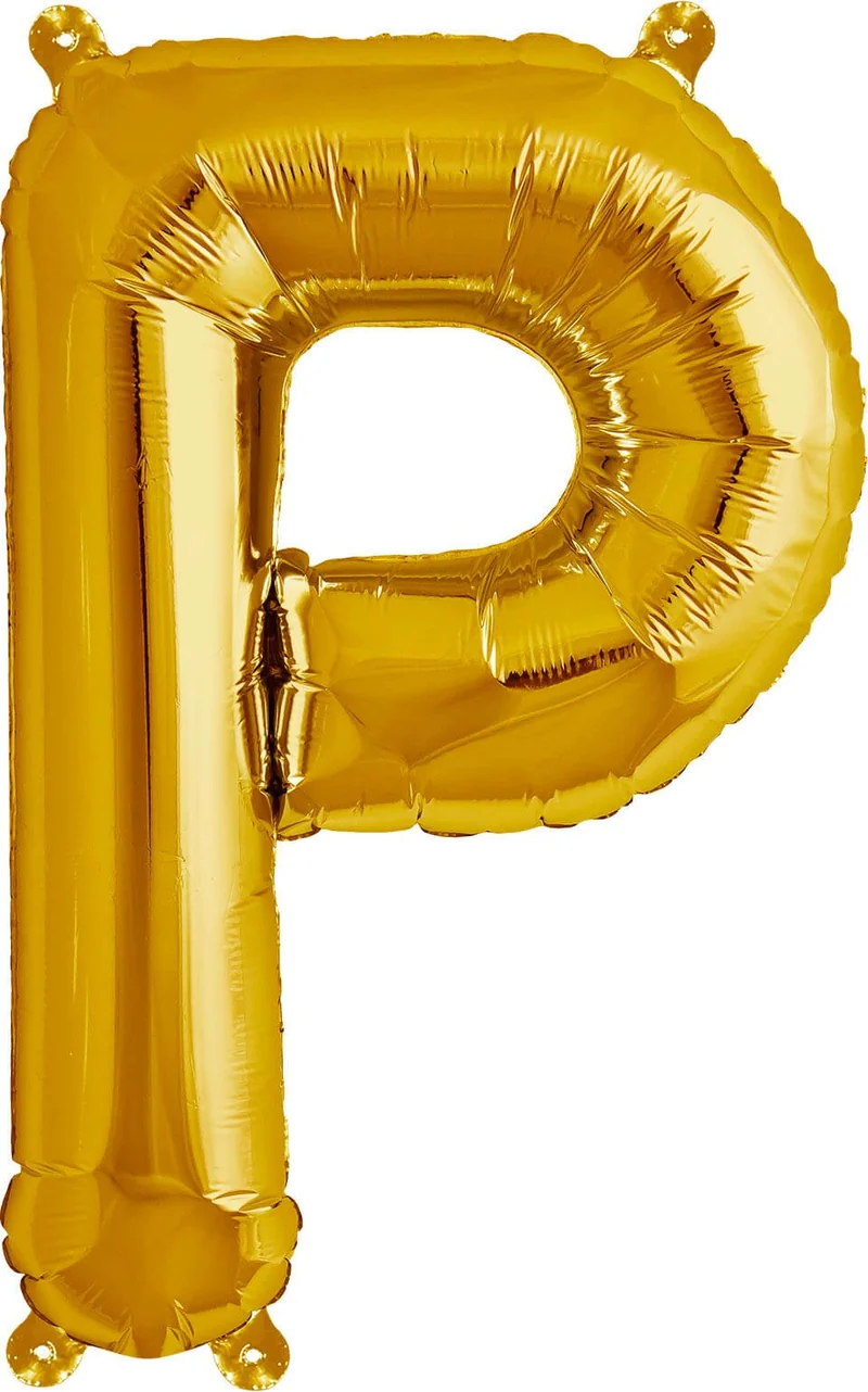 Buchstaben Ballon P Gold