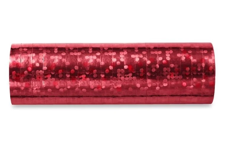 Luftschlangen Holographisch Rot