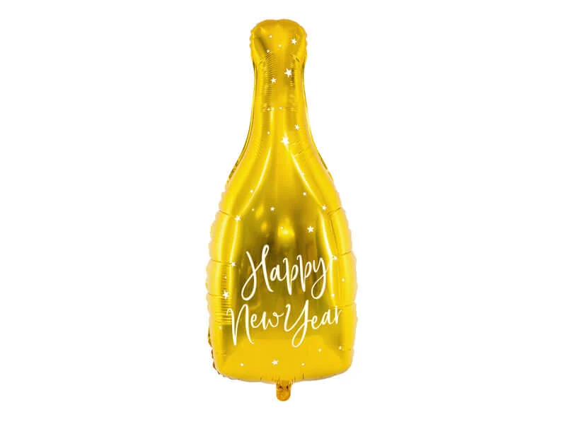 Folienballon Flasche Happy New Year Gold