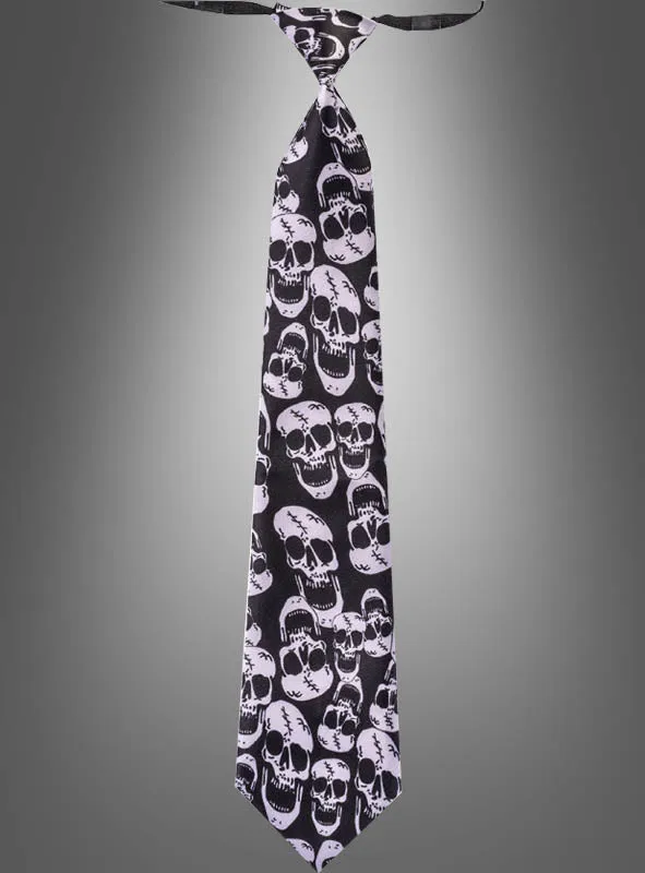 Totenkopf Krawatte für Halloween