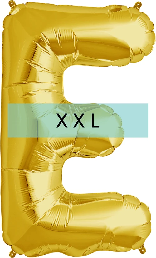 Buchstaben Ballon E XXL Gold