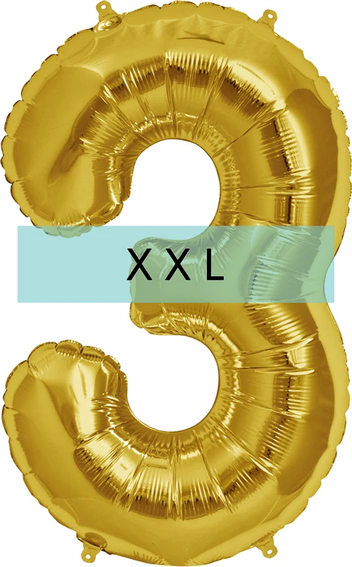 Zahlen Ballon 3 XXL Gold