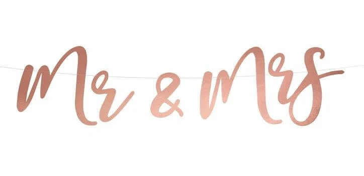 Girlande Mr & Mrs Roségold