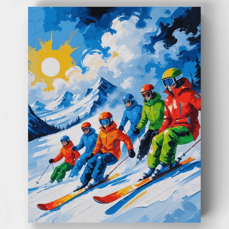 Alpine Ski Adventure - Paint by Numbers Kit