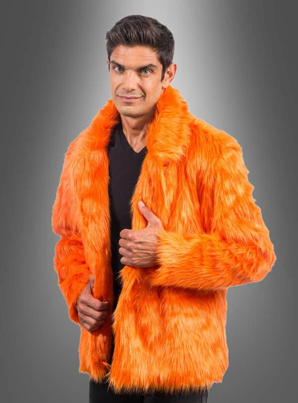 Coole Langhaar Plüschjacke Herren